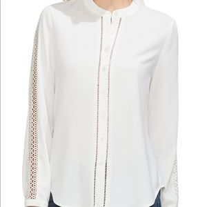 Vince Camuto French Crepe Shirt XS